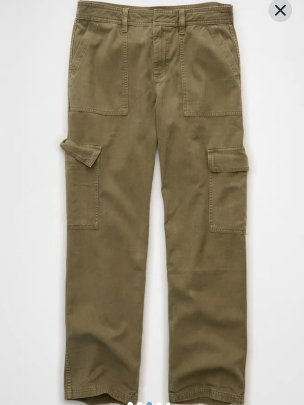 American Eagle Outfitters Olive Straight-Leg Cargo Pants